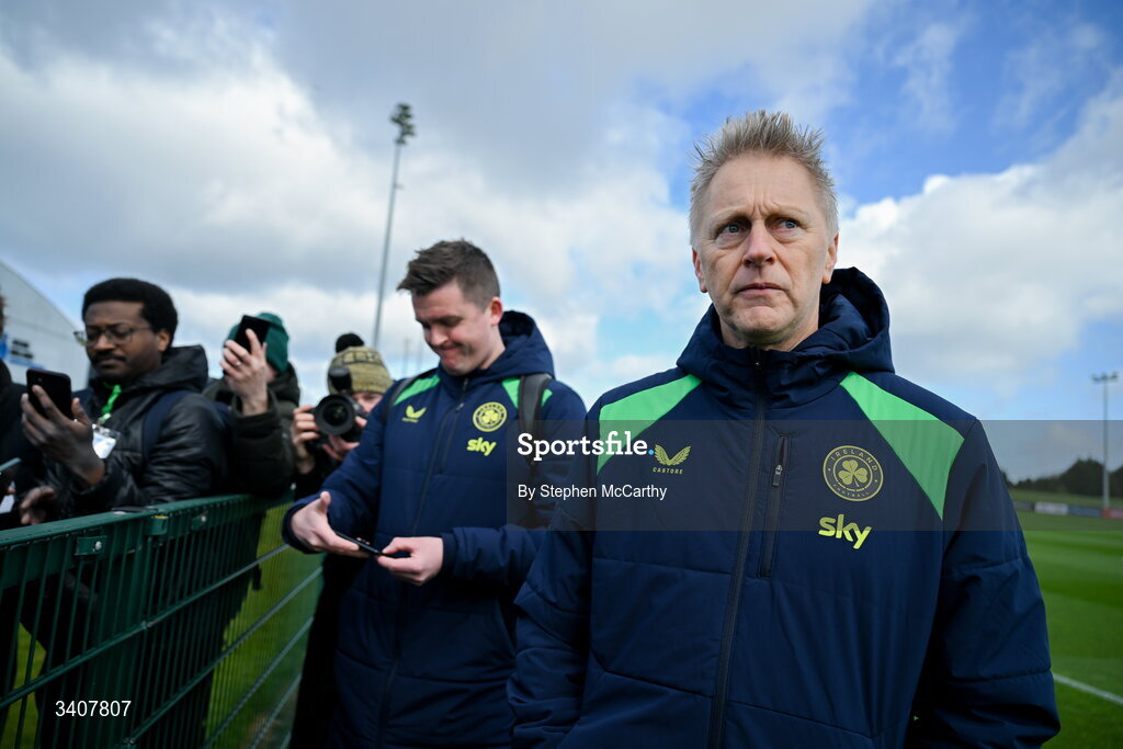 28 March 2026; Head coach Heimir Hallgrimsson after speaking to media before a Republic of Ireland men's training session at the FAI National Training Centre in Abbotstown, Dublin. Photo by Stephen McCarthy/Sportsfile