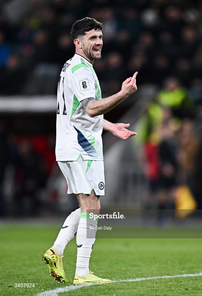 26 March 2026; Robbie Brady of Republic of Ireland during the FIFA World Cup 2026 European Qualifiers play-off semi-final match between Czechia and Republic of Ireland at Fortuna Arena in Prague, Czechia. Photo by Seb Daly/Sportsfile