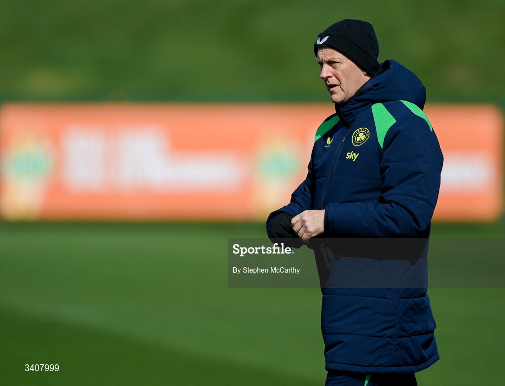28 March 2026; Head coach Heimir Hallgrimsson during a Republic of Ireland men's training session at the FAI National Training Centre in Abbotstown, Dublin. Photo by Stephen McCarthy/Sportsfile