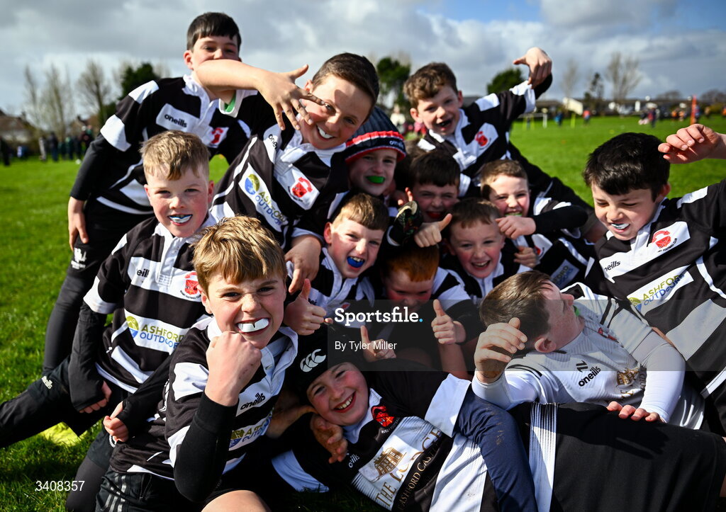 28 March 2026; Action during the Aviva Minis Rugby Festival Connacht match between Ballinrobe and Galway Bay RFC at Galway Bay RFC at Knocknacarra Park in Galway. Photo by Tyler Miller/Sportsfile