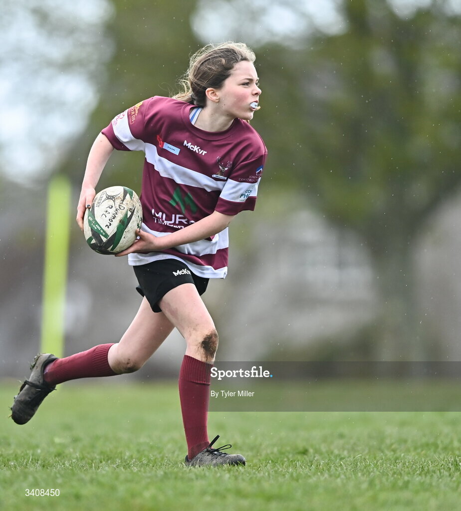28 March 2026; Action during the Aviva Minis Rugby Festival Connacht match between Creggs and Sligo at Galway Bay RFC at Knocknacarra Park in Galway. Photo by Tyler Miller/Sportsfile