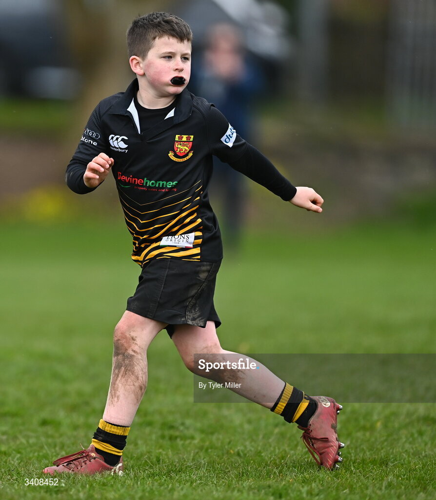 28 March 2026; Action during the Aviva Minis Rugby Festival Connacht match between Buccaneers and Castlebar at Galway Bay RFC at Knocknacarra Park in Galway. Photo by Tyler Miller/Sportsfile
