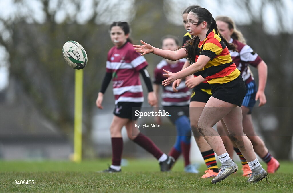 28 March 2026; Action during the Aviva Minis Rugby Festival Connacht match between Creggs and Sligo at Galway Bay RFC at Knocknacarra Park in Galway. Photo by Tyler Miller/Sportsfile