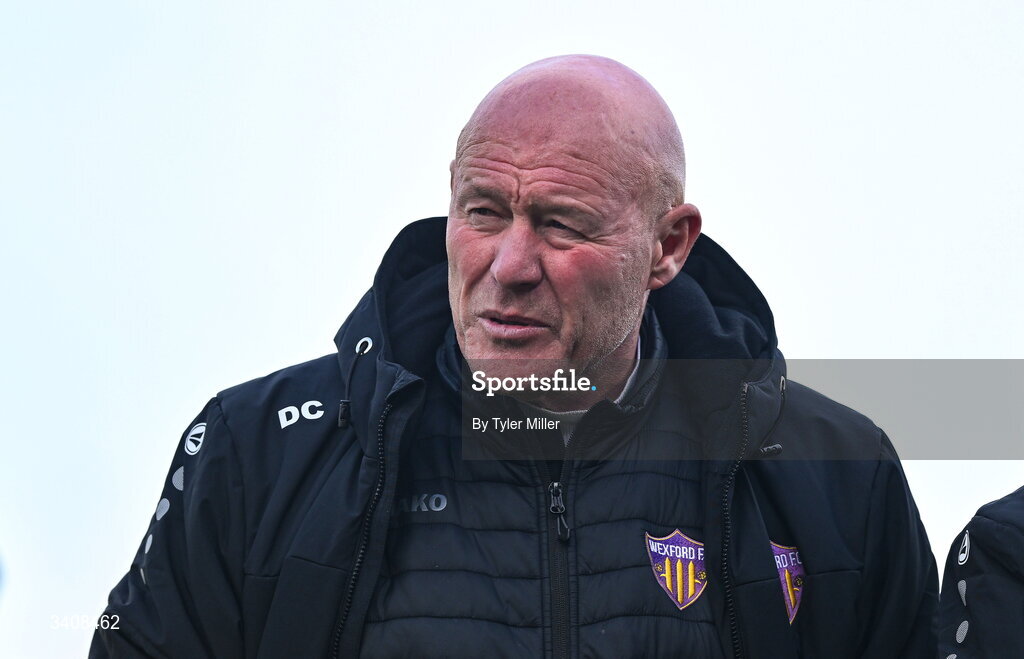 28 March 2026; Wexford head coach Dave Connell before the SSE Airtricity Women's Premier Division match between Galway United and Wexford at Eamonn Deacy Park in Galway. Photo by Tyler Miller/Sportsfile