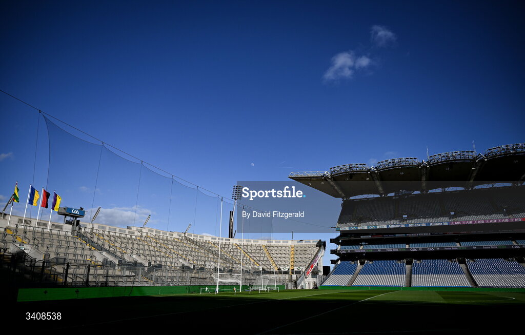 28 March 2026; A general view before the Allianz Football League Division 3 final match between Down and Wexford at Croke Park in Dublin. Photo by David Fitzgerald/Sportsfile