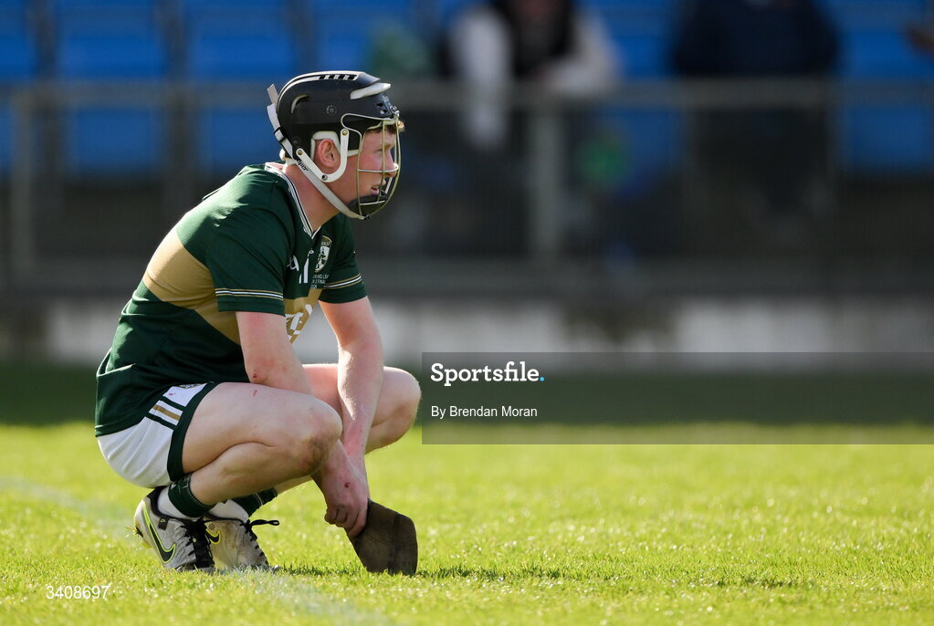 28 March 2026; Colin Walsh of Kerry during the Allianz Hurling League Division 2 final match between Laois and Kerry at Laois Hire O'Moore Park in Portlaoise, Laois. Photo by Brendan Moran/Sportsfile