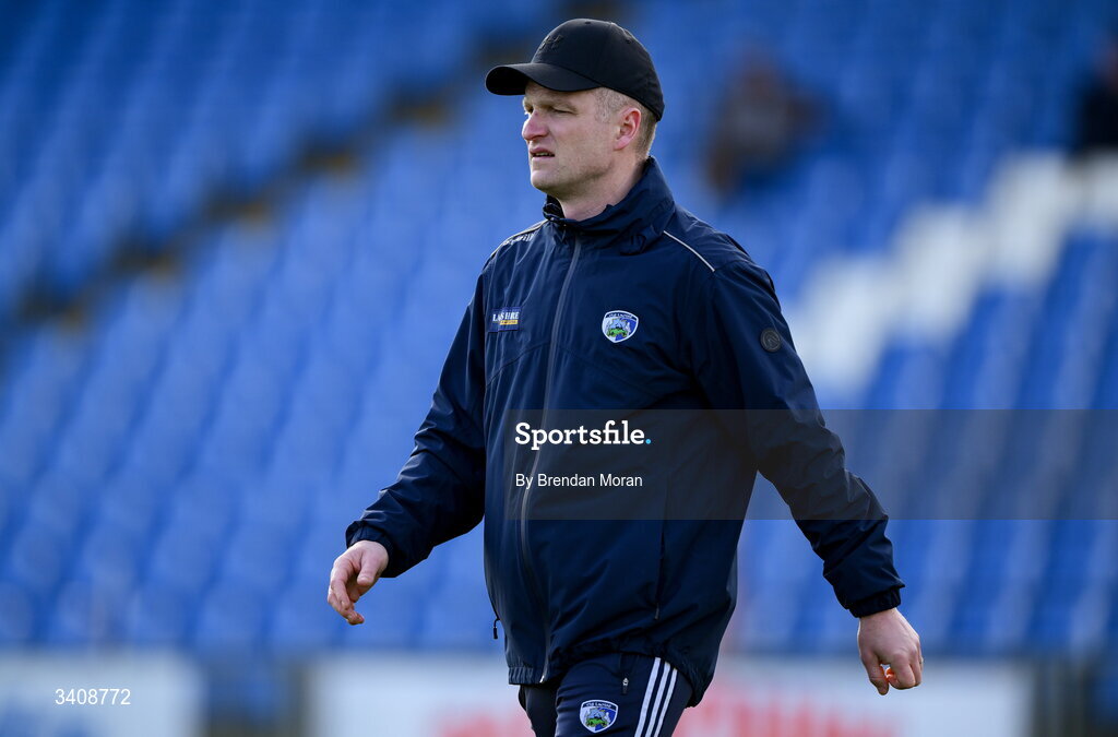 28 March 2026; Laois manager Tommy Fitzgerald before the Allianz Hurling League Division 2 final match between Laois and Kerry at Laois Hire O'Moore Park in Portlaoise, Laois. Photo by Brendan Moran/Sportsfile