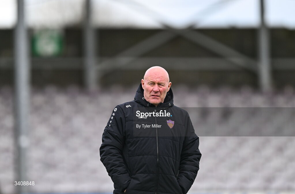 28 March 2026; Wexford manager Dave Connell before the SSE Airtricity Women's Premier Division match between Galway United and Wexford at Eamonn Deacy Park in Galway. Photo by Tyler Miller/Sportsfile