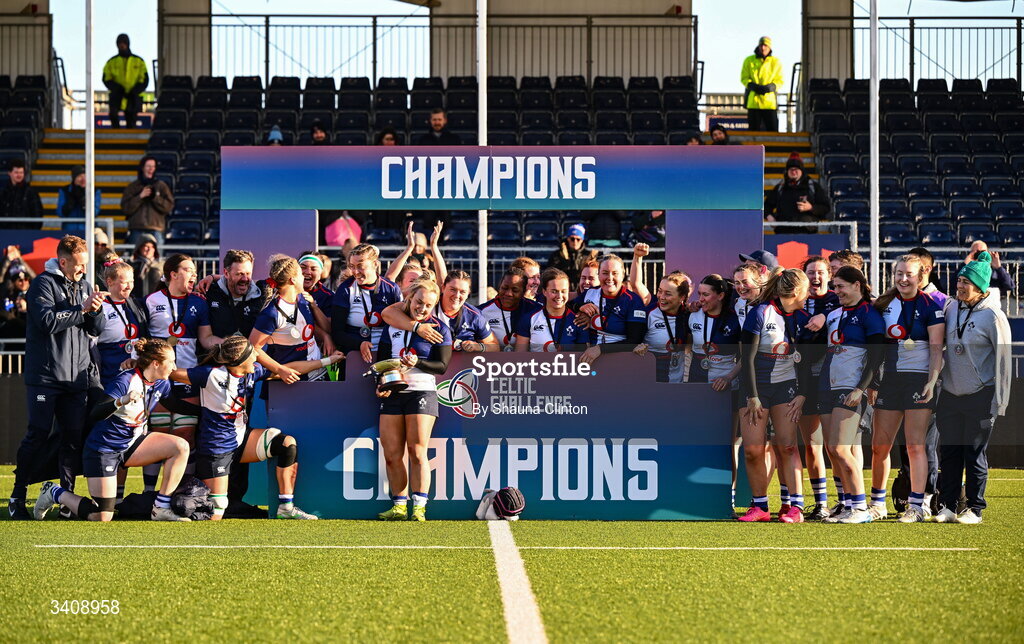 28 March 2026; / during the Celtic Challenge final match between Wolfhounds and Clovers at The Hive Stadium in Edinburgh, Scotland. Photo by Shauna Clinton/Sportsfile
