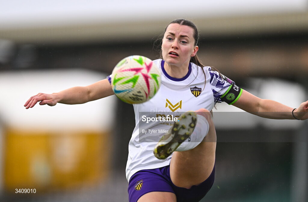 28 March 2026; Lauren Dwyer of Wexford during the SSE Airtricity Women's Premier Division match between Galway United and Wexford at Eamonn Deacy Park in Galway. Photo by Tyler Miller/Sportsfile