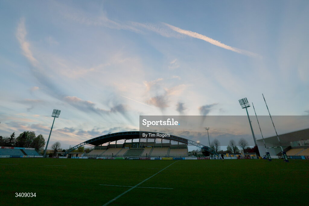 28 March 2026; A general view inside the stadium ahead of kick off at the United Rugby Championship match between Zebre and Ulster at Stadio Lanfranchi in Parma, Italy. Photo by Tim Rogers/Sportsfile