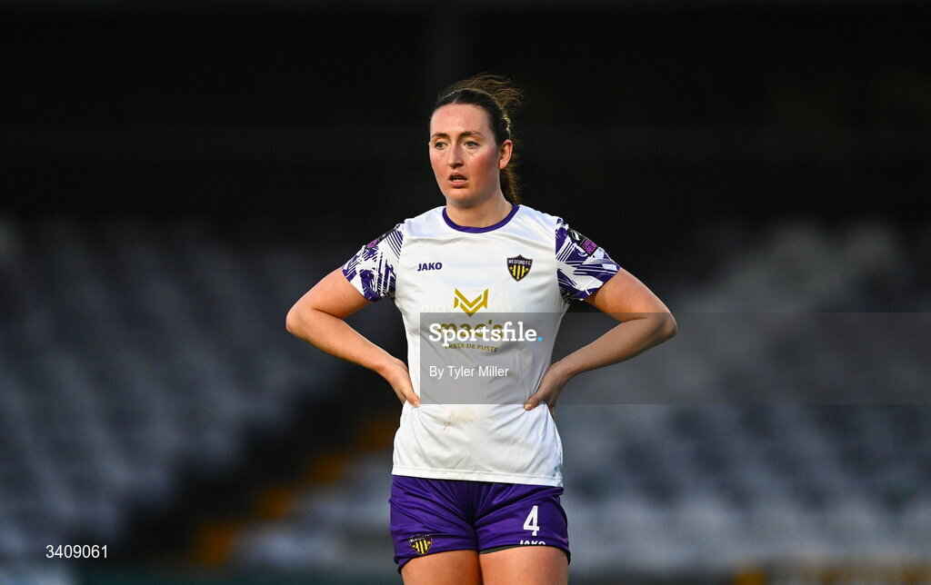 28 March 2026; Emma Bucci of Wexford after the SSE Airtricity Women's Premier Division match between Galway United and Wexford at Eamonn Deacy Park in Galway. Photo by Tyler Miller/Sportsfile