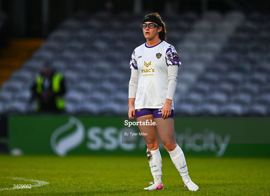 28 March 2026; Devon Olive of Wexford after the SSE Airtricity Women's Premier Division match between Galway United and Wexford at Eamonn Deacy Park in Galway. Photo by Tyler Miller/Sportsfile