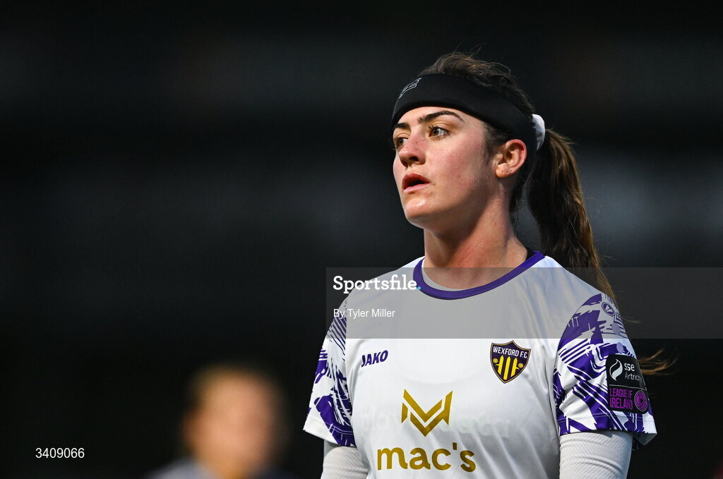 28 March 2026; Devon Olive of Wexford after the SSE Airtricity Women's Premier Division match between Galway United and Wexford at Eamonn Deacy Park in Galway. Photo by Tyler Miller/Sportsfile