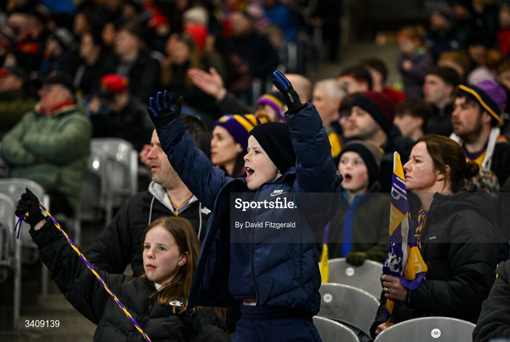 28 March 2026; Wexford supporters during the Allianz Football League Division 3 final match between Down and Wexford at Croke Park in Dublin. Photo by David Fitzgerald/Sportsfile