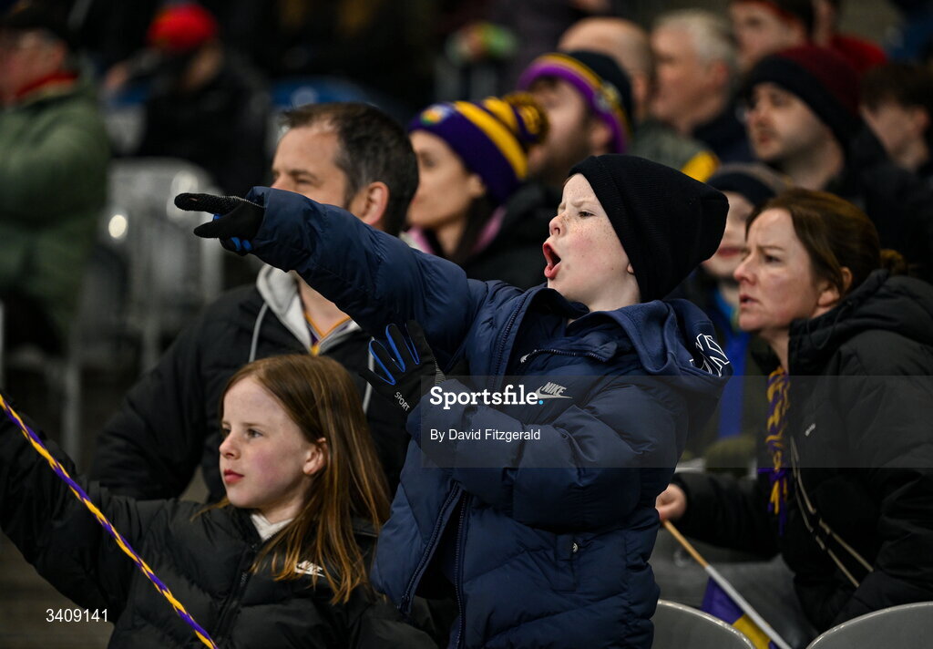28 March 2026; Wexford supporters during the Allianz Football League Division 3 final match between Down and Wexford at Croke Park in Dublin. Photo by David Fitzgerald/Sportsfile