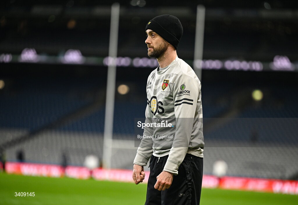 28 March 2026; Down manager Conor Laverty during the Allianz Football League Division 3 final match between Down and Wexford at Croke Park in Dublin. Photo by David Fitzgerald/Sportsfile