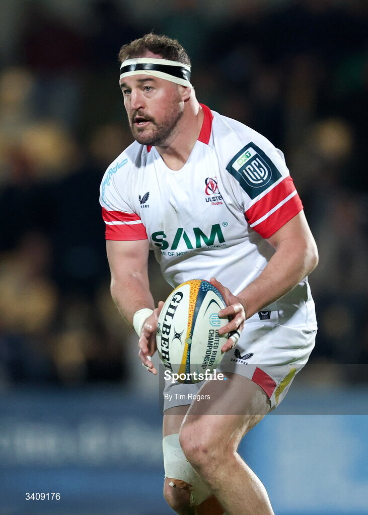 28 March 2026; Rob Herring of Ulster during the United Rugby Championship match between Zebre and Ulster at Stadio Lanfranchi in Parma, Italy. Photo by Tim Rogers/Sportsfile