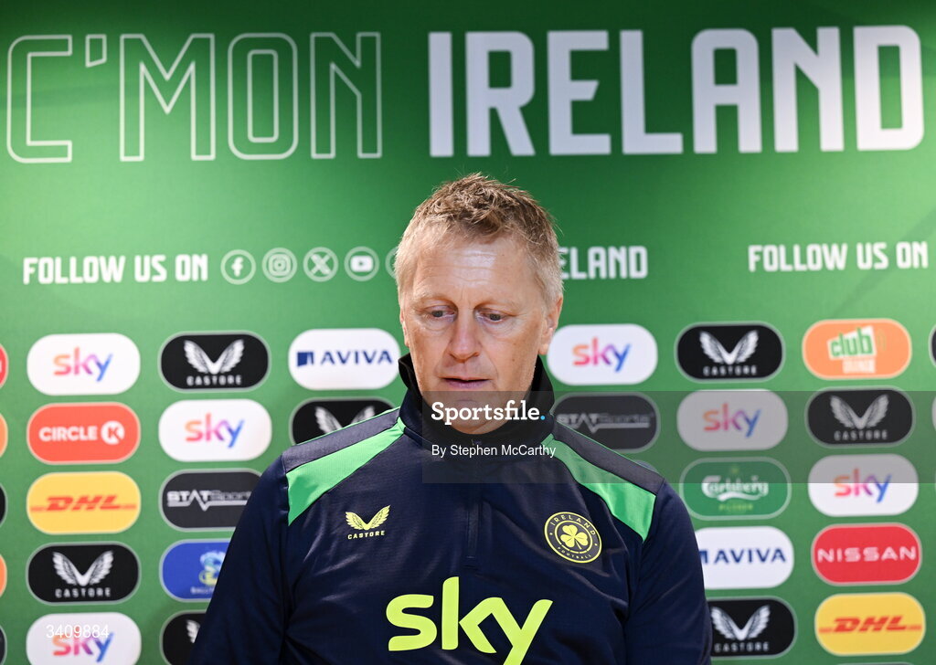 30 March 2026; Head coach Heimir Hallgrimsson during a Republic of Ireland men's media conference at the FAI Headquarters in Abbotstown, Dublin. Photo by Stephen McCarthy/Sportsfile