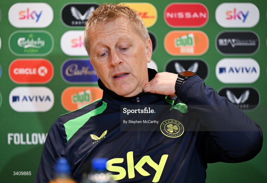 30 March 2026; Head coach Heimir Hallgrimsson during a Republic of Ireland men's media conference at the FAI Headquarters in Abbotstown, Dublin. Photo by Stephen McCarthy/Sportsfile