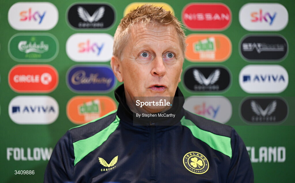 30 March 2026; Head coach Heimir Hallgrimsson during a Republic of Ireland men's media conference at the FAI Headquarters in Abbotstown, Dublin. Photo by Stephen McCarthy/Sportsfile
