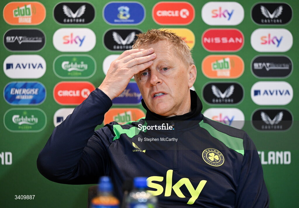 30 March 2026; Head coach Heimir Hallgrimsson during a Republic of Ireland men's media conference at the FAI Headquarters in Abbotstown, Dublin. Photo by Stephen McCarthy/Sportsfile