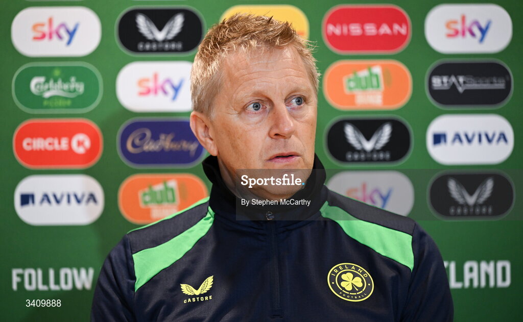 30 March 2026; Head coach Heimir Hallgrimsson during a Republic of Ireland men's media conference at the FAI Headquarters in Abbotstown, Dublin. Photo by Stephen McCarthy/Sportsfile