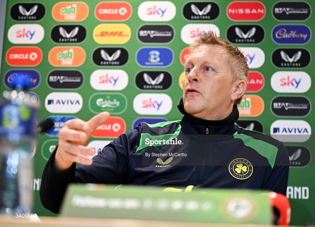 30 March 2026; Head coach Heimir Hallgrimsson during a Republic of Ireland men's media conference at the FAI Headquarters in Abbotstown, Dublin. Photo by Stephen McCarthy/Sportsfile