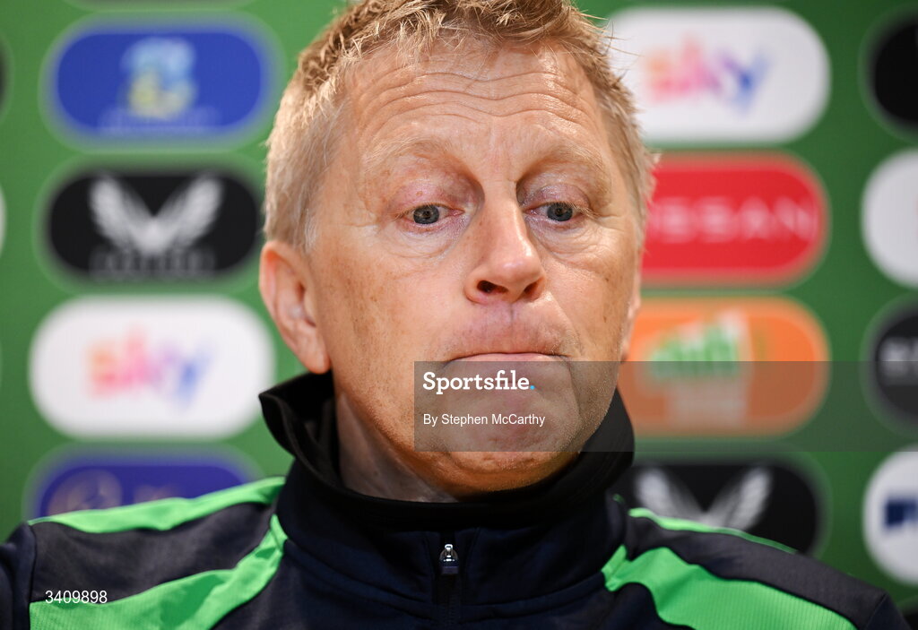 30 March 2026; Head coach Heimir Hallgrimsson during a Republic of Ireland men's media conference at the FAI Headquarters in Abbotstown, Dublin. Photo by Stephen McCarthy/Sportsfile