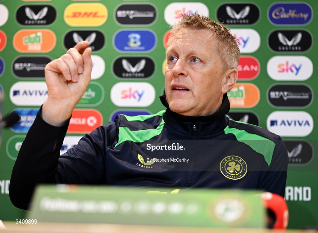 30 March 2026; Head coach Heimir Hallgrimsson during a Republic of Ireland men's media conference at the FAI Headquarters in Abbotstown, Dublin. Photo by Stephen McCarthy/Sportsfile