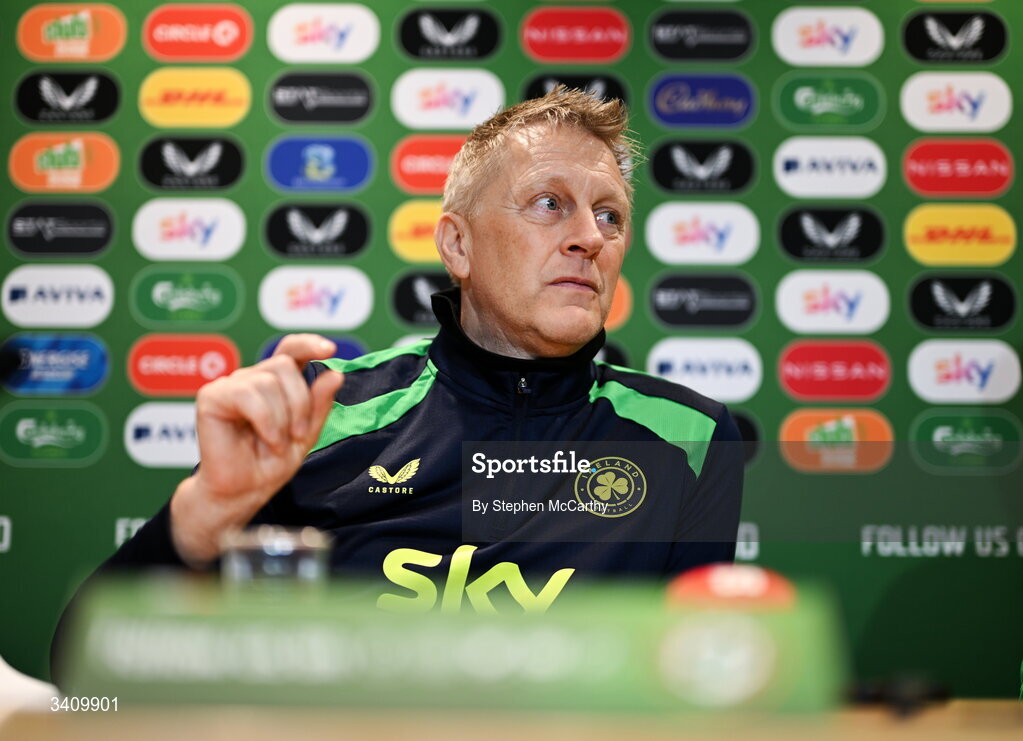 30 March 2026; Head coach Heimir Hallgrimsson during a Republic of Ireland men's media conference at the FAI Headquarters in Abbotstown, Dublin. Photo by Stephen McCarthy/Sportsfile