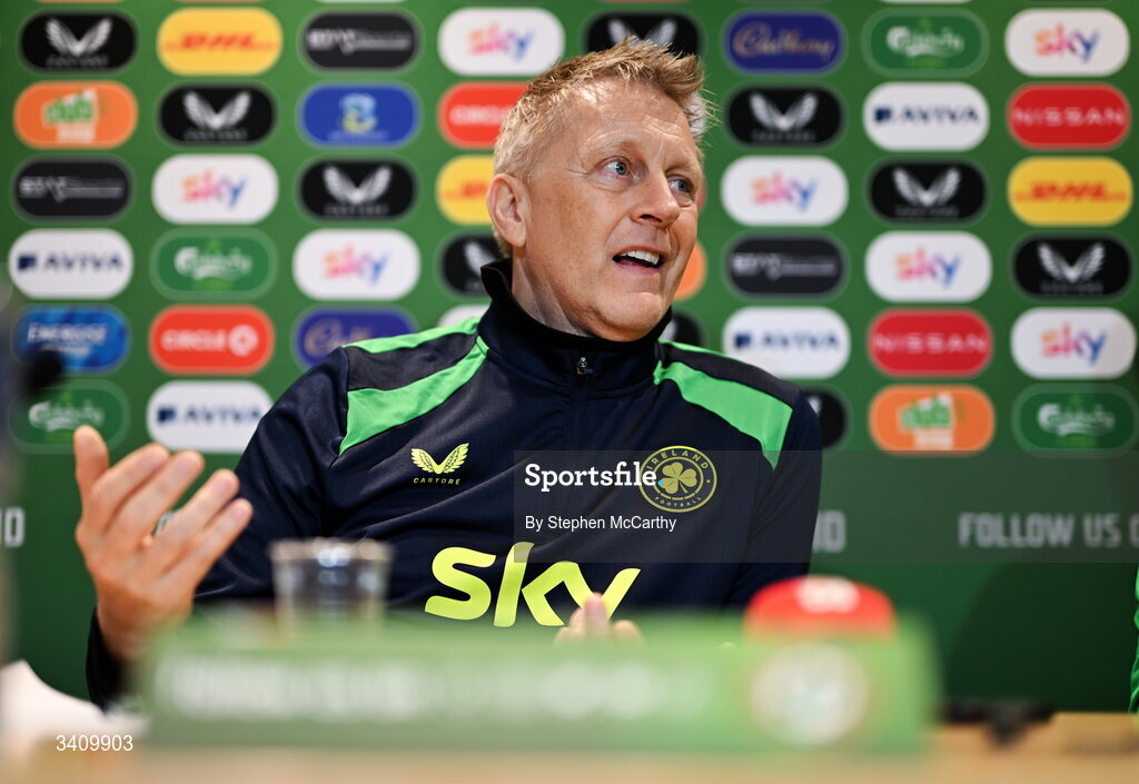 30 March 2026; Head coach Heimir Hallgrimsson during a Republic of Ireland men's media conference at the FAI Headquarters in Abbotstown, Dublin. Photo by Stephen McCarthy/Sportsfile