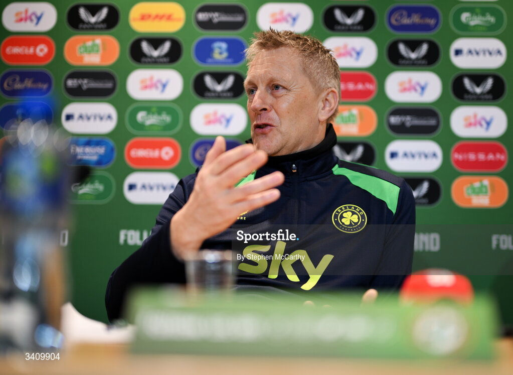 30 March 2026; Head coach Heimir Hallgrimsson during a Republic of Ireland men's media conference at the FAI Headquarters in Abbotstown, Dublin. Photo by Stephen McCarthy/Sportsfile