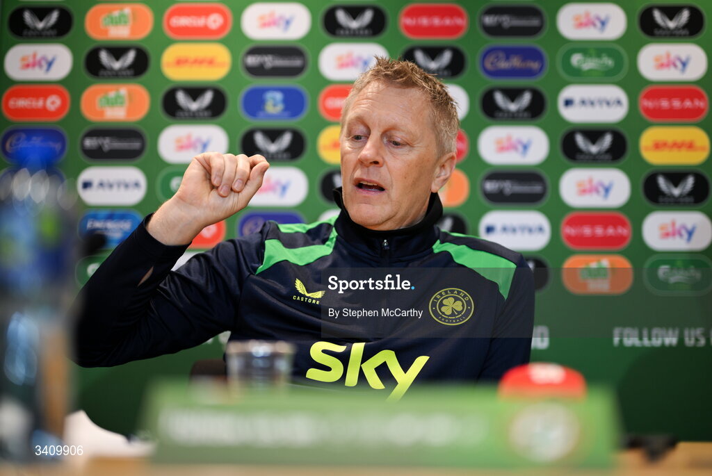 30 March 2026; Head coach Heimir Hallgrimsson during a Republic of Ireland men's media conference at the FAI Headquarters in Abbotstown, Dublin. Photo by Stephen McCarthy/Sportsfile