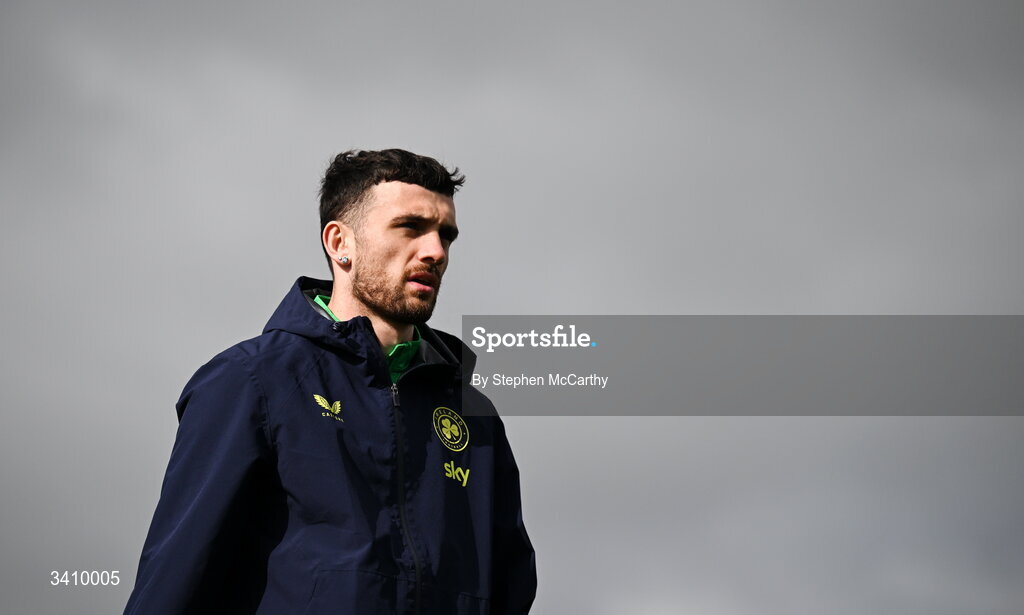 30 March 2026; Troy Parrott during a Republic of Ireland men's training session at the FAI National Training Centre in Abbotstown, Dublin. Photo by Stephen McCarthy/Sportsfile