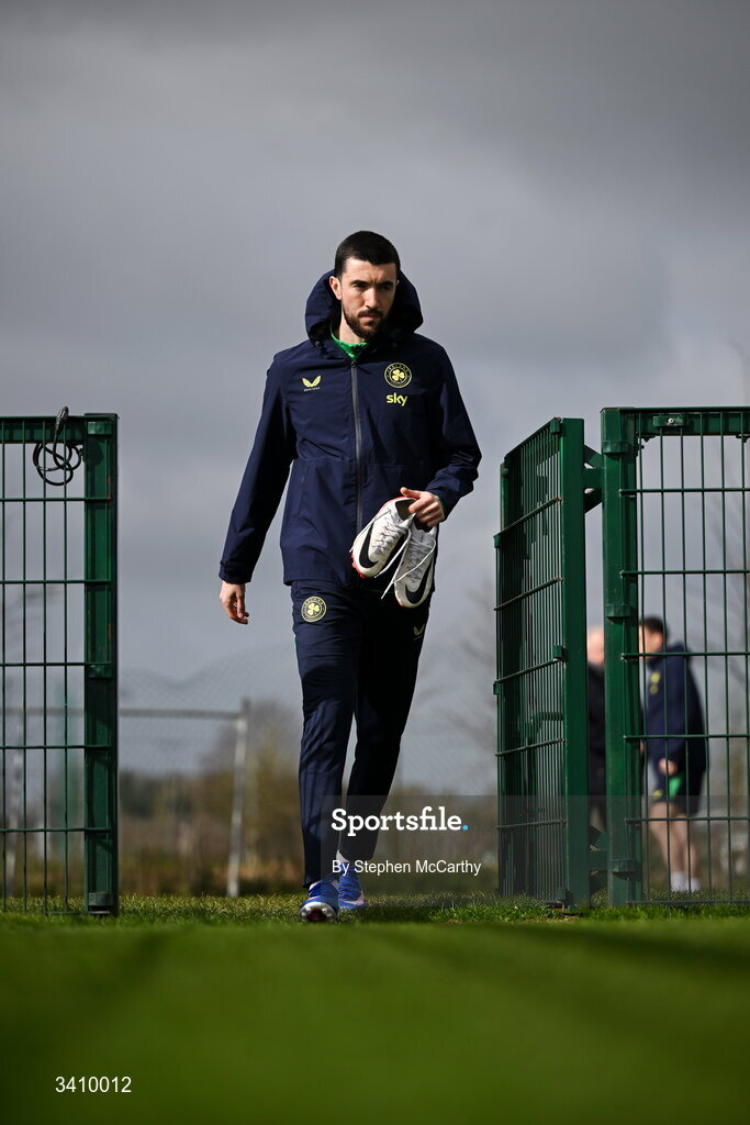 30 March 2026; Finn Azaz during a Republic of Ireland men's training session at the FAI National Training Centre in Abbotstown, Dublin. Photo by Stephen McCarthy/Sportsfile
