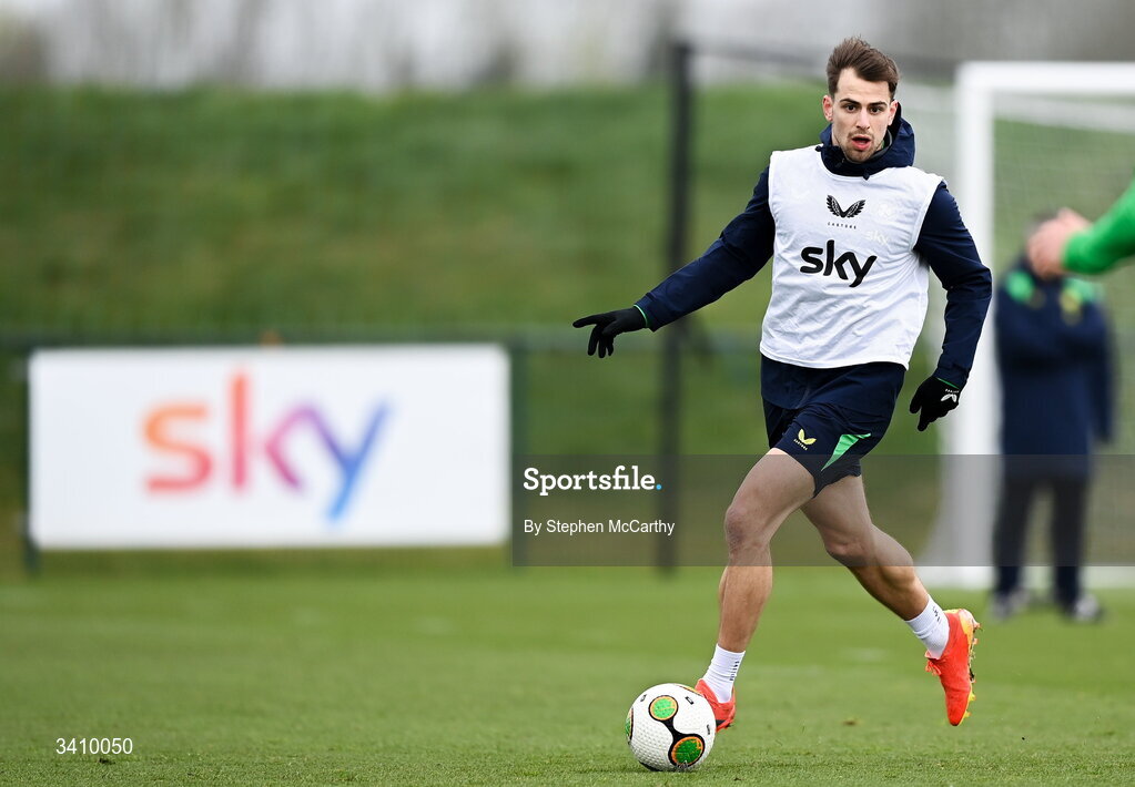 30 March 2026; Jayson Molumby during a Republic of Ireland men's training session at the FAI National Training Centre in Abbotstown, Dublin. Photo by Stephen McCarthy/Sportsfile