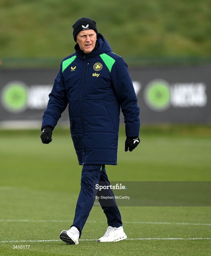 30 March 2026; Head coach Heimir Hallgrimsson during a Republic of Ireland men's training session at the FAI National Training Centre in Abbotstown, Dublin. Photo by Stephen McCarthy/Sportsfile