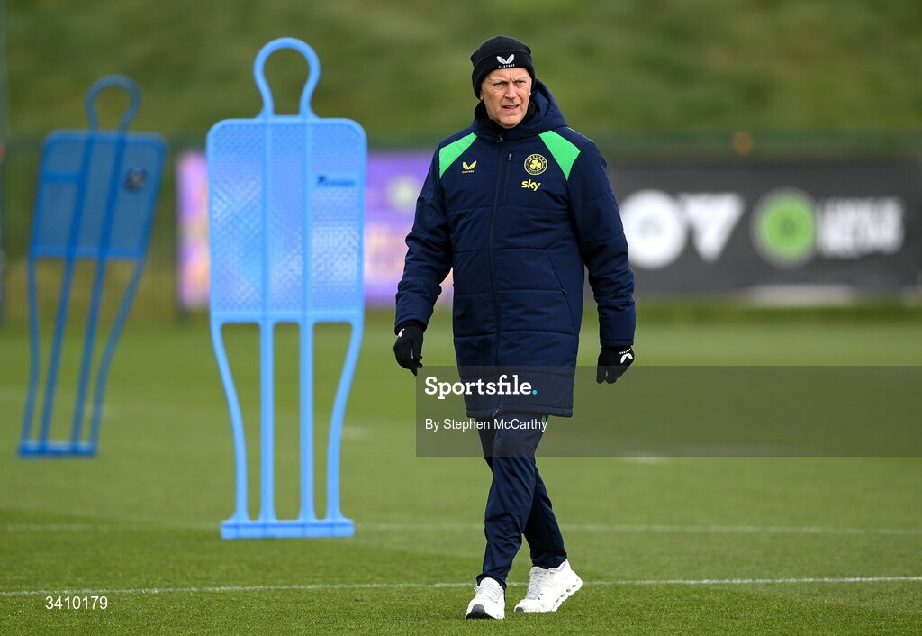 30 March 2026; Head coach Heimir Hallgrimsson during a Republic of Ireland men's training session at the FAI National Training Centre in Abbotstown, Dublin. Photo by Stephen McCarthy/Sportsfile