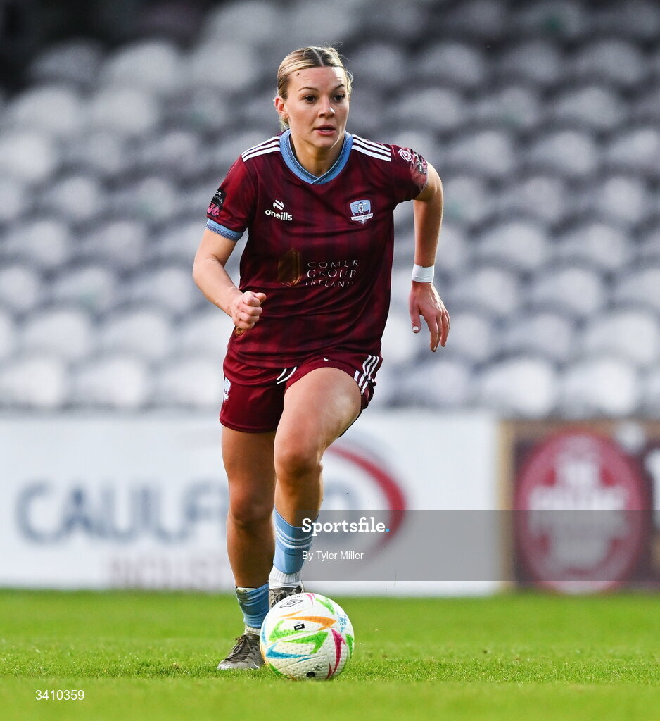 28 March 2026; Remini Tillotson of Galway United during the SSE Airtricity Women's Premier Division match between Galway United and Wexford at Eamonn Deacy Park in Galway. Photo by Tyler Miller/Sportsfile