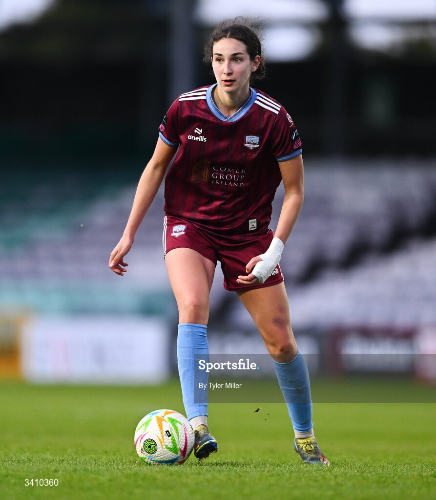 28 March 2026; Isabella Beletic of Galway United during the SSE Airtricity Women's Premier Division match between Galway United and Wexford at Eamonn Deacy Park in Galway. Photo by Tyler Miller/Sportsfile