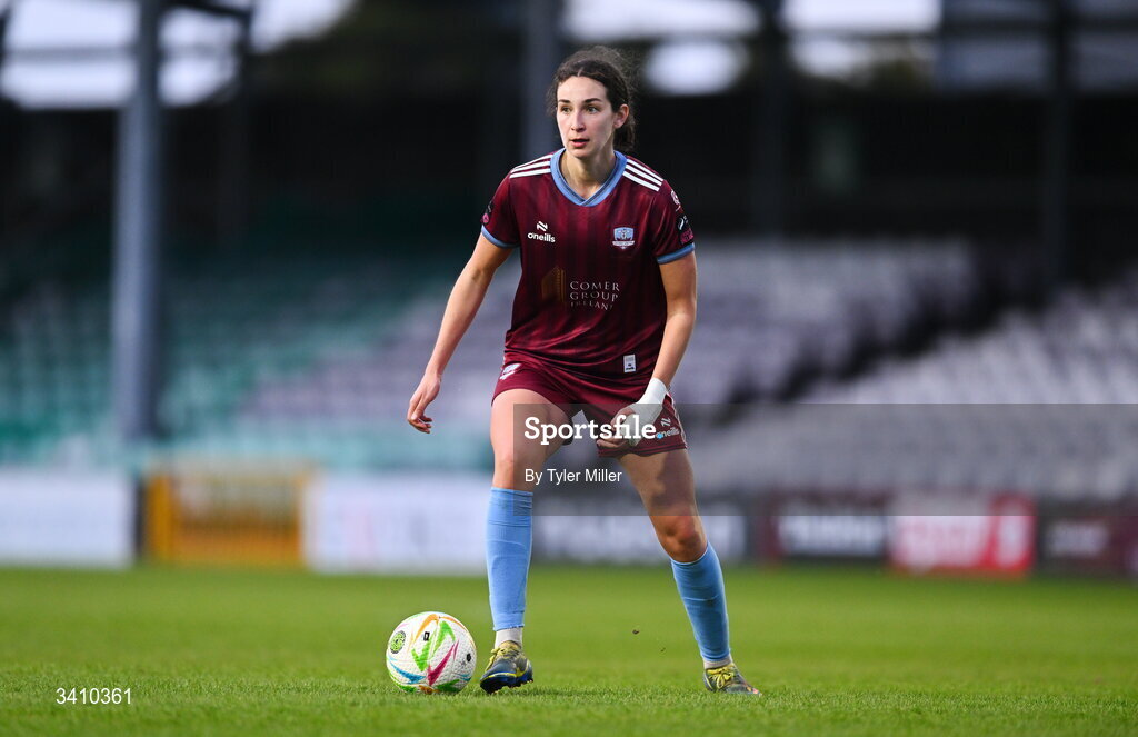 28 March 2026; Isabella Beletic of Galway United during the SSE Airtricity Women's Premier Division match between Galway United and Wexford at Eamonn Deacy Park in Galway. Photo by Tyler Miller/Sportsfile
