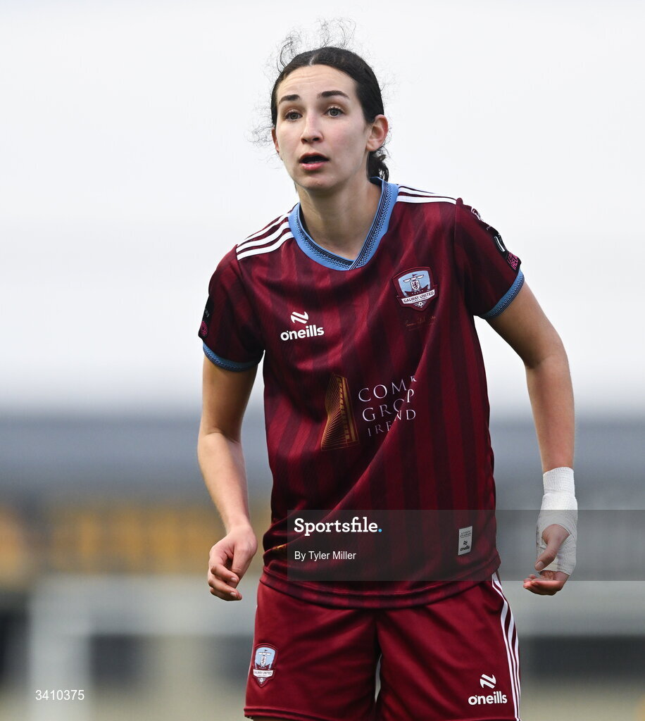 28 March 2026; Isabella Beletic of Galway United during the SSE Airtricity Women's Premier Division match between Galway United and Wexford at Eamonn Deacy Park in Galway. Photo by Tyler Miller/Sportsfile