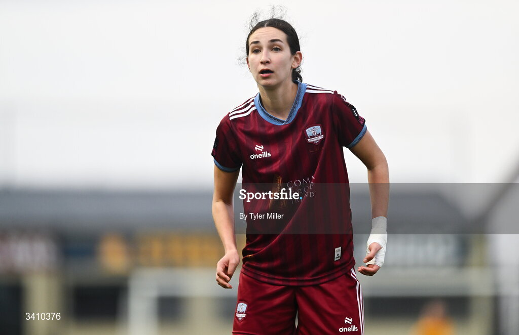 28 March 2026; Isabella Beletic of Galway United during the SSE Airtricity Women's Premier Division match between Galway United and Wexford at Eamonn Deacy Park in Galway. Photo by Tyler Miller/Sportsfile