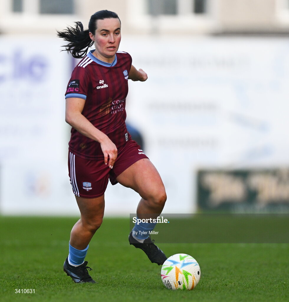 28 March 2026; Niamh Farrelly of Galway United during the SSE Airtricity Women's Premier Division match between Galway United and Wexford at Eamonn Deacy Park in Galway. Photo by Tyler Miller/Sportsfile