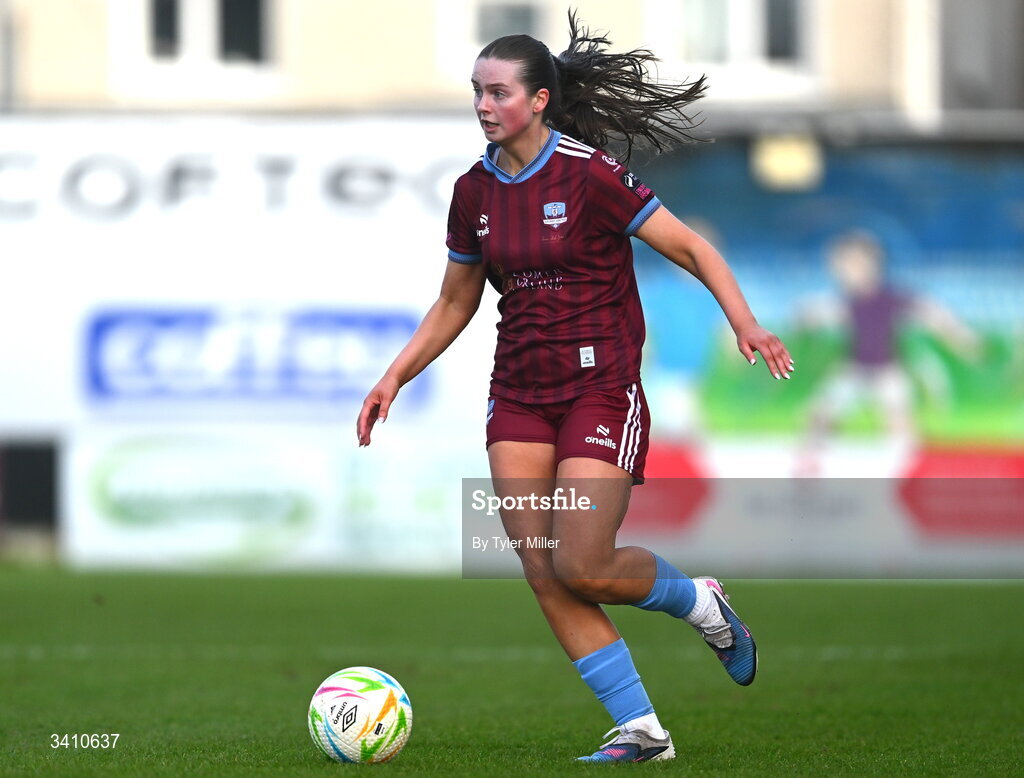 28 March 2026; Lucy Jayne Grant of Galway United during the SSE Airtricity Women's Premier Division match between Galway United and Wexford at Eamonn Deacy Park in Galway. Photo by Tyler Miller/Sportsfile