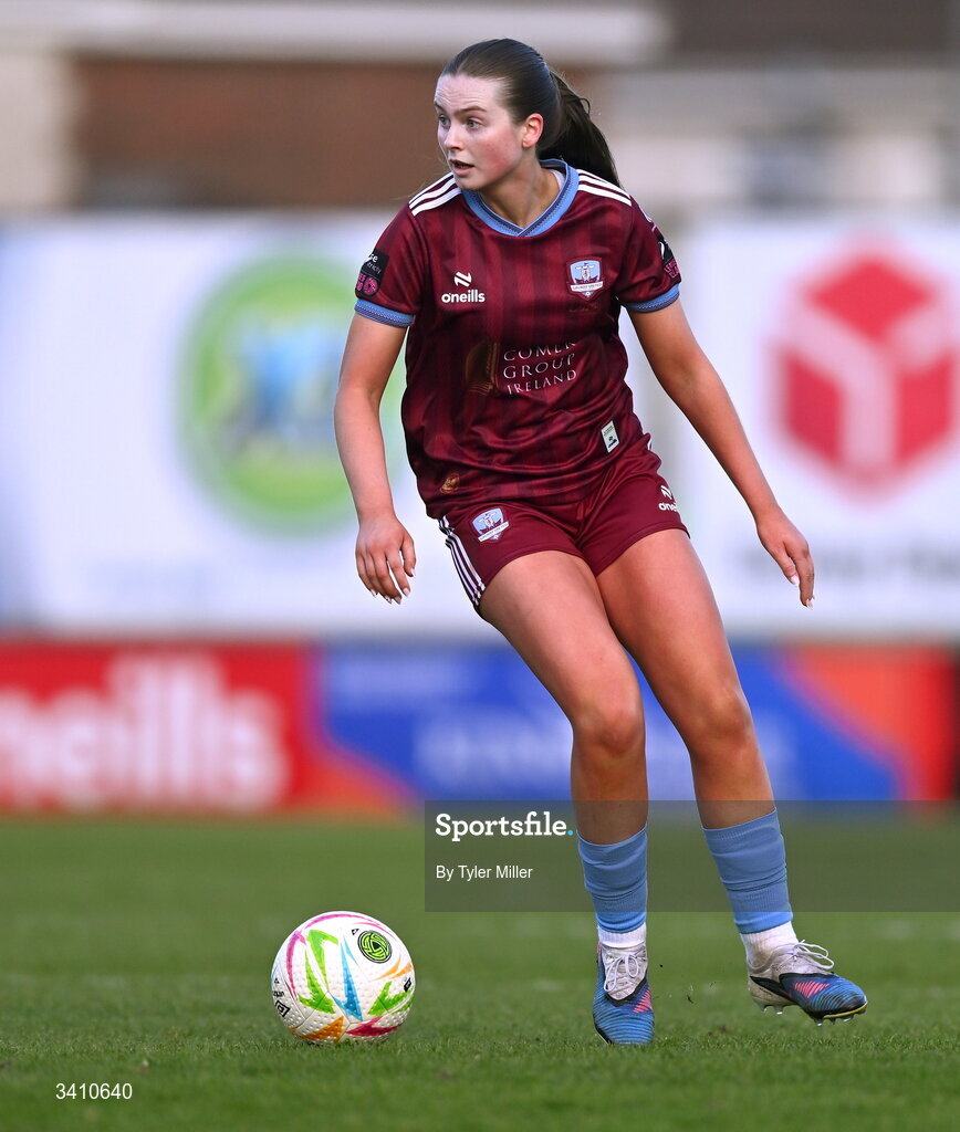 28 March 2026; Lucy Jayne Grant of Galway United during the SSE Airtricity Women's Premier Division match between Galway United and Wexford at Eamonn Deacy Park in Galway. Photo by Tyler Miller/Sportsfile