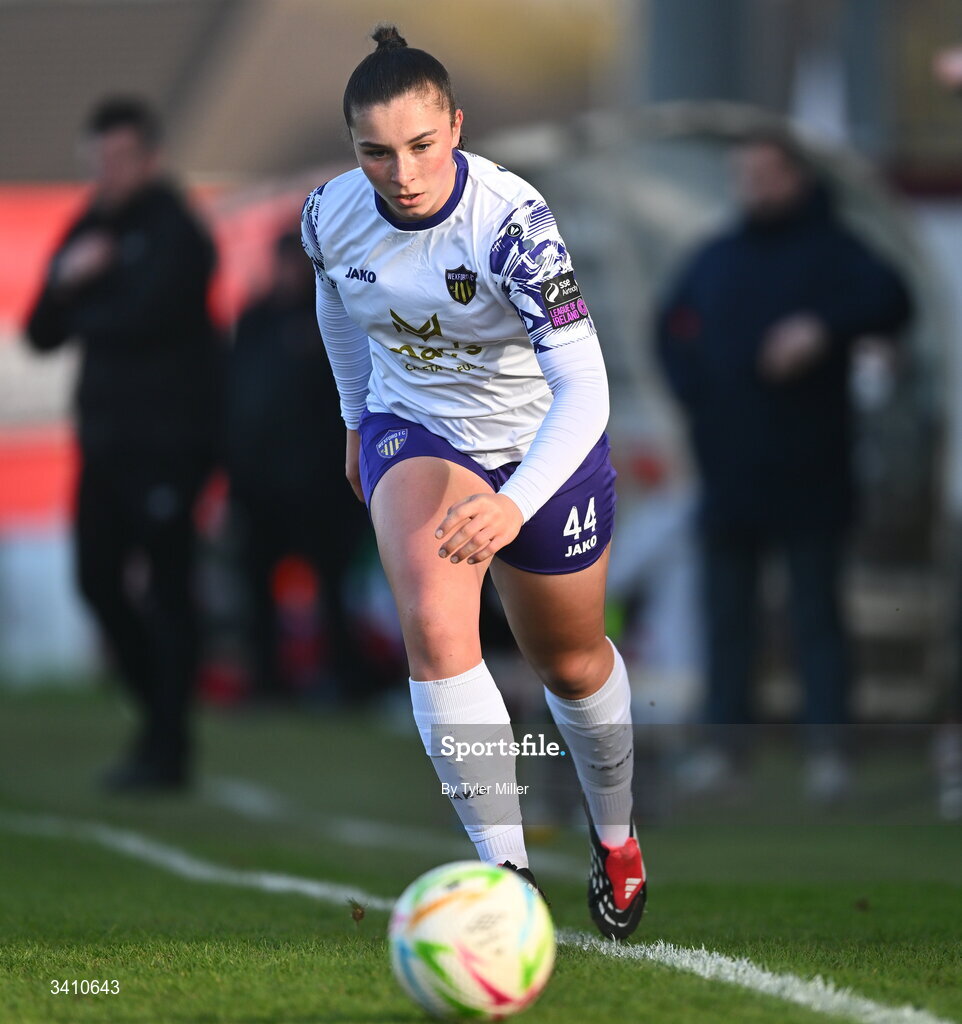 28 March 2026; Roisin Joyce of Wexford during the SSE Airtricity Women's Premier Division match between Galway United and Wexford at Eamonn Deacy Park in Galway. Photo by Tyler Miller/Sportsfile