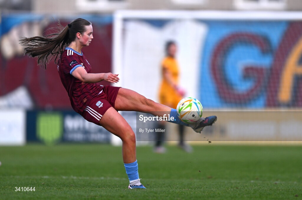 28 March 2026; Lucy Jayne Grant of Galway United during the SSE Airtricity Women's Premier Division match between Galway United and Wexford at Eamonn Deacy Park in Galway. Photo by Tyler Miller/Sportsfile