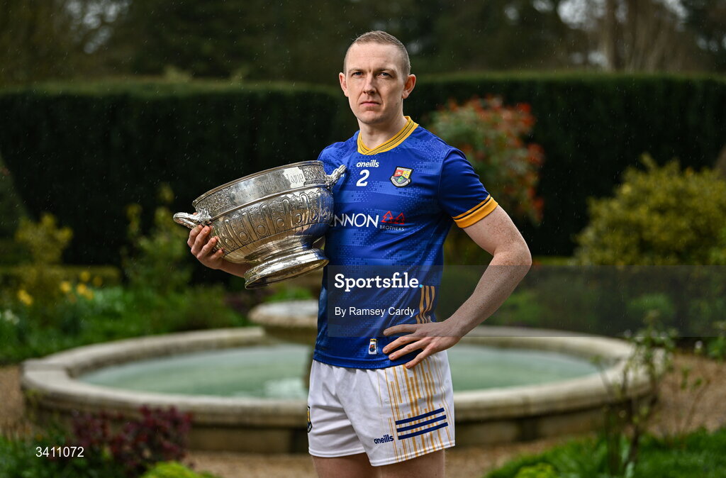 31 March 2026; Paddy Fox of Longford during the launch of the 2026 Leinster GAA Senior Football Championships at Killashee Hotel in Naas, Kildare. Photo by Ramsey Cardy/Sportsfile